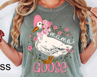 Comfort Colors® One Silly Goose Mom Shirt, Mama Goose Shirt, Silly Goose Birthday Party Outfit,Goose Theme 1st Birthday Gift,Mothers Day Tee