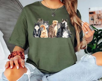 Women Cat Shirt, Cat Shirt, Love Cat Shirt, Animal Shirt, Mothers Day Cat Shirt, Funny Pet Shirt, Cat Lover Shirt,Cat Mom Shirt,Animal Lover