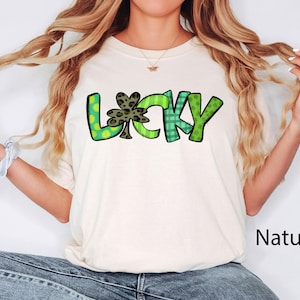 Lucky Shirt, Happy Go Lucky, St Patrick's Shirt, St Patty's Day, Irish Shirt, Shamrock Shirt, Luck of the Irish, Cute Tee,Lucky Clover Shirt