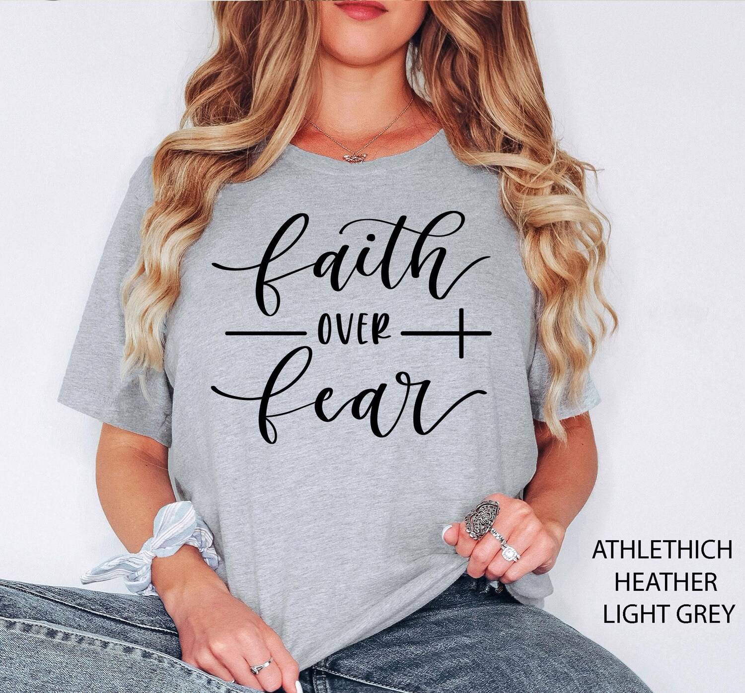 Faith Over Fear Shirt, Christian Shirts, Faith Shirt, Religious Shirt, Inspirational Christian Shirt,Motivational Shirt,Shirts For Christian