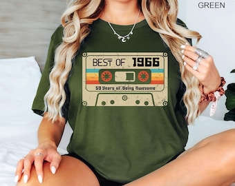 1966 Birthday Shirt, Vintage 1966 Limited Edition Cassette T-Shirt, Birthday Gift For Women, Birthday Men Tee, 1966 Birthday Sweatshirt