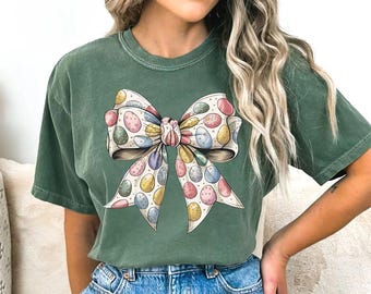 Comfort Colors® Easter Shirt, Happy Easter Sweatshirt, Coquette Easter Shirts, Easter Shirt for Kids, Easter T Shirt for Women, Bunny Shirt