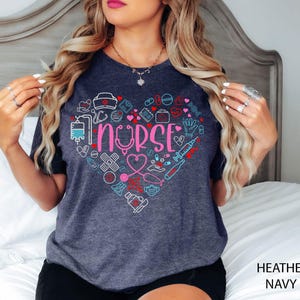 Love Nurse Shirt, Nurse T-Shirt, Nurse Tees, Cute Nurse Shirts, Nurse Appreciation Gift, Nurse Gift Idea, Nurses Week Gift, Nurse Shirt Tee