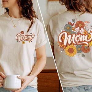 Mama Shirt, Floral Mom Shirt, Groovy Retro Mom Floral Shirt, Retro Shirt, New Mom Shirt, Cute Mama Shirt, Mom Mommy Mama, Flower Mama Shirt