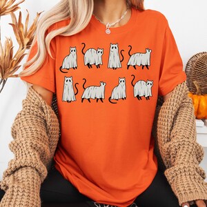 Halloween Cat Shirt, Cat Shirt, Ghost Cat Shirt, Halloween Shirt, Halloween Cat Tee, Cat Lover Shirt, Black Cat Shirt, Spooky Season,Cat Tee