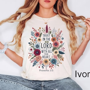 Comfort Colors® Trust In The Lord Shirt, Religious Shirt, Faith Shirt, Christian Gift,Gift For Christian,Sunday Church Shirt,Made to Worship