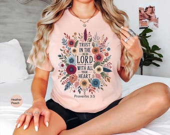 Trust In The Lord Shirt, Religious Shirt, Faith Shirt, Christian Gift, Gift For Christian, Sunday Church Shirt, Marian Catholic Shirt, Jesus