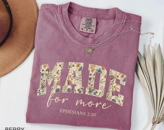 Comfort Colors® Bible Verse Shirt, Cute Christian Shirt For Women,Jesus Shirt,Christian Gift, Christian Christmas Shirt,Love and Grace Shirt