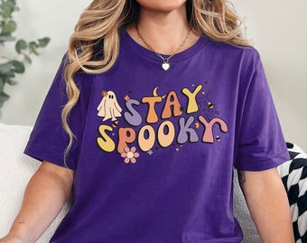 Retro Halloween T-shirt, Vintage Ghost Halloween Shirt, Retro Fall Shirt, Fall Shirt, Halloween Shirt, Cute Ghost Shirt, Halloween Costume