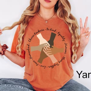 Comfort Colors® Unity Of Hands Shirt, Equality Shirt, Black Lives Matter, Human Rights Shirt, Be Kind Shirt,Social Justice Shirt,Peace Shirt