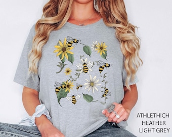 Bumble Bee Shirt, Bee Shirt, Bee Lover Shirt, Cute Bee Shirt, Wildflower Shirt, Bee T-shirt, Bee Tshirt, Insect Shirt, Bumble Bee Tshirt,Bee