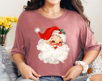 Christmas Santa Shirt, Retro Santa Shirt, Gift For Christmas, Retro Christmas Shirt, Christmas Shirt For Women, Gift For Women, Santa Shirt