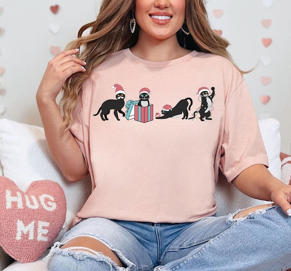 Christmas Shirt, Christmas Cat Shirt, Christmas Shirt, Meowy Christmas Shirt, Cat Lover Shirt, Merry Christmas Shirt, Gift For Christmas Tee
