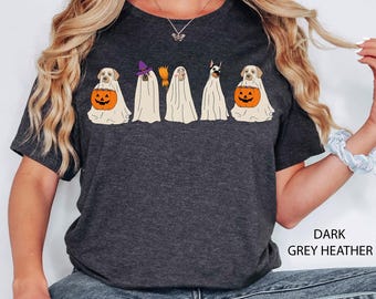Halloween Ghost Dog Shirt, Halloween Sweater, Ghost Sweatshirt, Halloween Dog Shirt, Ghost Dog Shirt, Halloween Crewneck, Spooky Season Tee