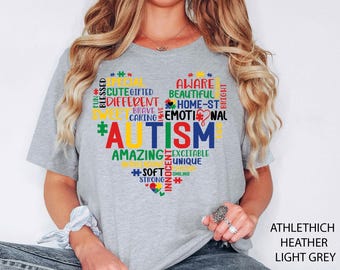 Autism Shirt, Autism Heart Shirt, Autism Awareness T-Shirts, Autism Teacher Shirt, Special Education Shirt,Autism Puzzle Shirt, Autism Women