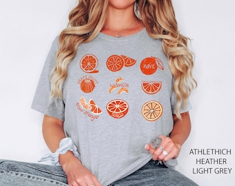 Oranges Food DTF Printed T-Shirt, Oranges Graphic T-shirt, Oranges Shirt, Summer Shirts, Mandarin Shirt, Orange Sweatshirt, Grapefruit Shirt