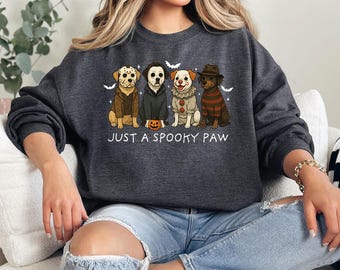 Funny Dog Halloween Sweatshirt, Halloween Shirt, Halloween Dog Shirt, Halloween Ghost Dog Shirts, Halloween Crewneck,Spooky Season,Ghost Tee