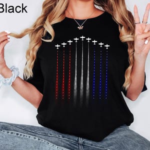Red White Blue Air Force Flyover Men&#39;s T-shirt, Air Force Shirt, Airplane Show Shirt, Independence Day Shirt,Patriotic Tee,4th Of July Shirt