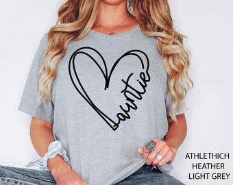 Auntie Heart Shirt, Auntie Gift Shirt, Pregnancy Announcement, Mother's Day Gift, Gift For Aunt,Auntie Life Shirt,Best Auntie Shirt,Aunt Tee