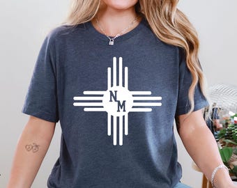 New Mexico Shirt, New Mexico Top ,New Mexico, Zia Shirt, New Mexico Flag Shirt, New Mexico Art Shirt, Southwestern Shirt, State Flag Shirt