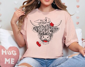 Cute Cow Shirt, Heifer Sweatshirt, Highland Cow Shirt, Cow Gifts For Her, Farm T-shirt, Ranch Tee, Farmer, Cowgirl, Bull Shirt, Cow T-shirt