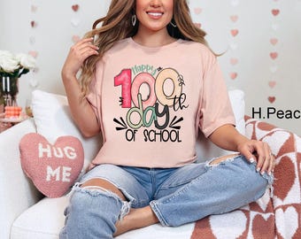 100 Days of School Shirt, 100 Day Shirt, 100th Day Of School Celebration, Student Shirt,Back to School Shirt, Gift For Teacher,Teacher Group