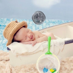Newborn Going Fishin Hat pdf pattern