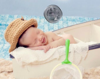 Newborn Going Fishin Hat pdf pattern