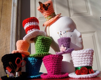 Mini top hat crochet pattern