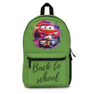 Kids&#39; Backpack with Cars Design, Back to School Pack, Cute Backpacks for Boys, Cartoon School Bag, Toddler Vehicle Backpack