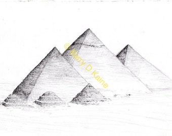 Great Pyramids at Giza print