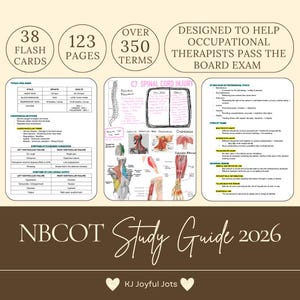 NBCOT-studiegids direct downloaden 2026 OT + COTA examenvoorbereiding 125+ pagina 38 Afdrukbare kaarten ruggenmergletsel voor ergotherapeuten
