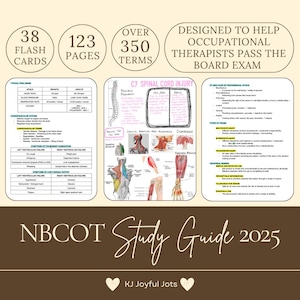 Guida allo studio NBCOT Download immediato 2025 Preparazione esame OT + COTA 125+ Pagina 38 Schede didattiche sulla lesione del midollo spinale per terapisti occupazionali stampabili