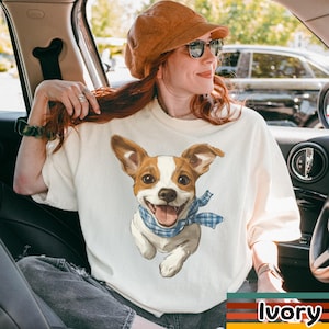 Cute Dog T-Shirt | Happy Puppy Shirt | Pet Lover Gift | Jack Russell Terrier Tee | Funny Dog Mom Shirt | Animal Lover Outfit