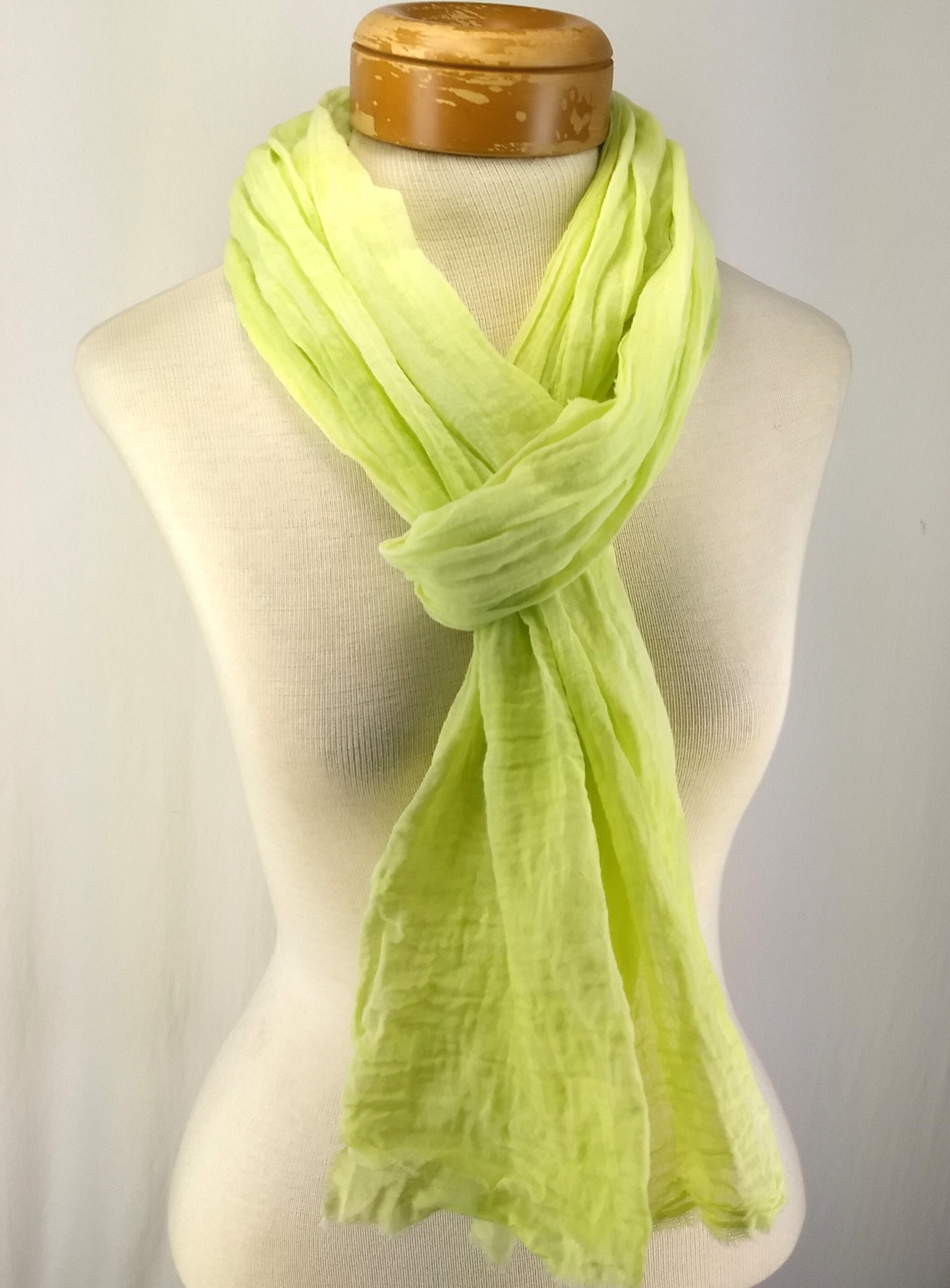 Chartreuse Scarf - Etsy