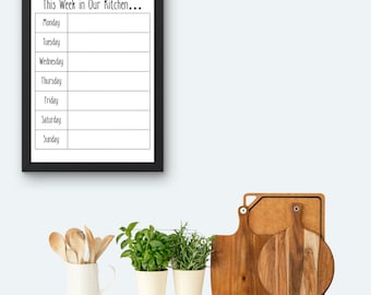 Wöchentlicher Essensplaner SVG | Küche Menü-Brett Printable (digitaler Download)