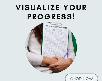 100 Lbs Weight Loss Tracker Printable: Visual Progress Chart (Digital Download)