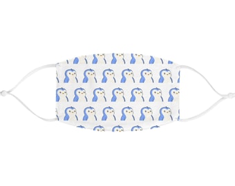Mascarilla facial de tela con estampado de pingüinos regordetes de PENGU / Mascarilla reutilizable y ajustable