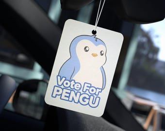 Rösta på Pengu Pudgy Penguin-inspirerad luftfräschare för bilen I Sötaste och mest eftertraktade luftfräscharen