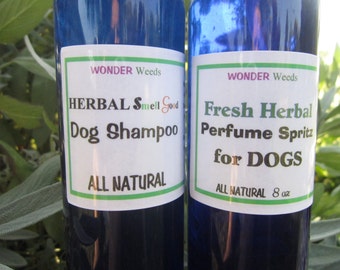 All NATURAL Dog Shampoo and Grooming/Perfume Spray, Aromatherapy for Dogs