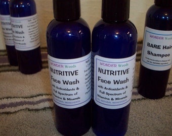 Nutritive Face Wash,  ALL NATURAL with Organic Green Tea, White Tea, & Seaweed