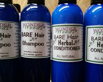 TWO 8oz Sets, TRULY All Natural Herbal Shampoo & Conditioner, Customer Favorites