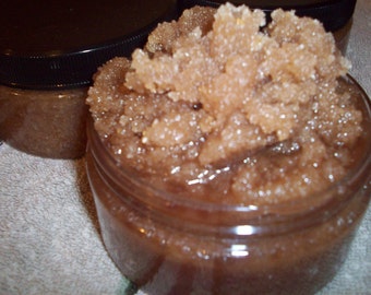 Chocolate Vanilla Body Sugar Scrub: All Natural Cocoa Butter