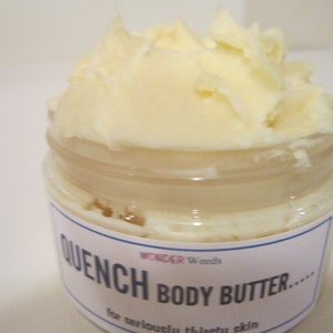 QUENCH Body Butter for Seriously Thirsty Skin, 90% Certified ORGANIC Butters and Oils, Large Size image 2