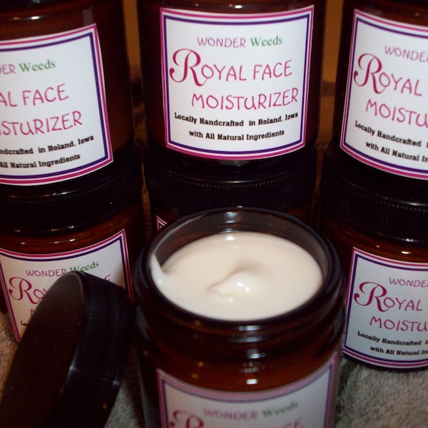 Royal Face Moisturizer: All Natural, Sensitive Skin Cream (1oz)