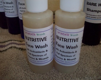 Nutritive Face Wash: All Natural, Green Tea & Roobios - 2oz