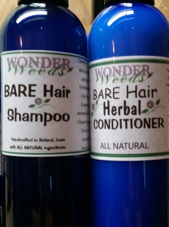Herbal Shampoo and Conditioner Set: All Natural Bare Hair, 4oz