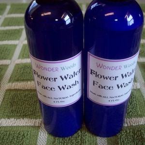 Gentle Flower Water Face Wash: All-Natural Castile Soap (2oz)