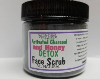 Activated Charcoal and Honey Detox Face Scrub, face mask