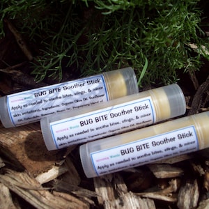 Bug Bite Soothing Stick, ALL NATURAL, with Calendula, Food grade Activated Charcoal, Neem Oil and Organic Essential Oils